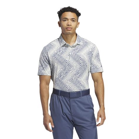 adidas Ultimate365 Regular All Over Print Polo Ivory.